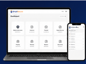 SimpliSecure shown on a laptop and phone